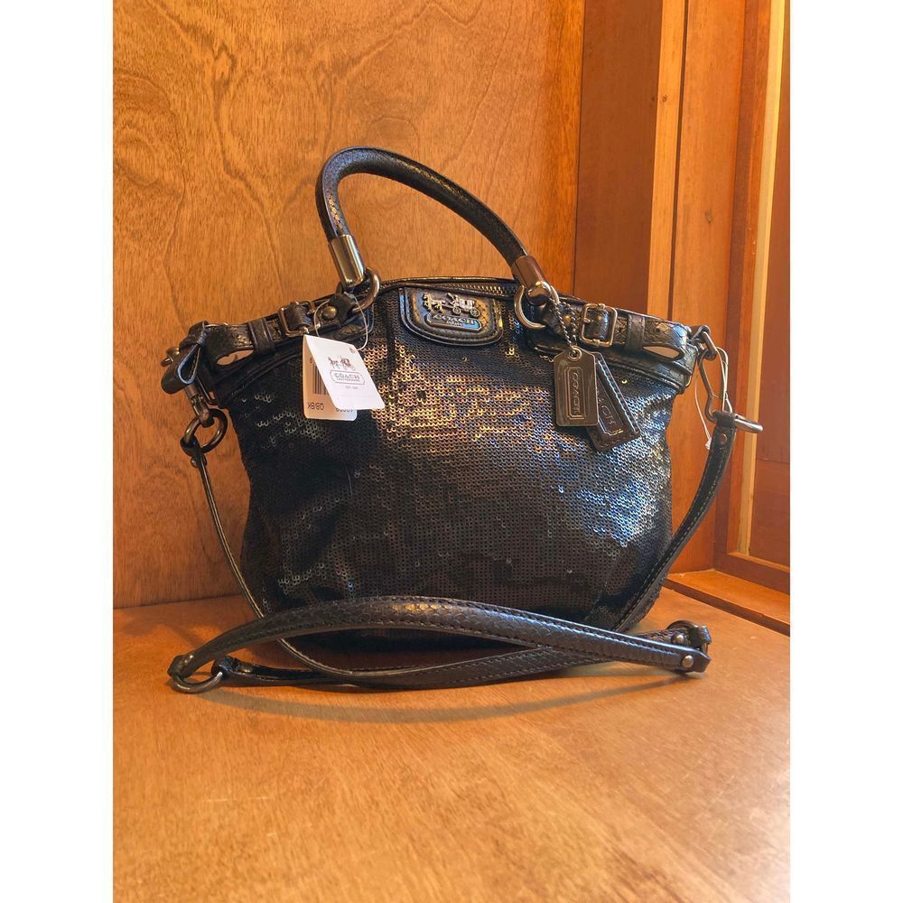 Coach Madison Sophia Ocelot Mini Sequin Satchel Shoulder Bag Crossbody Bag NWT